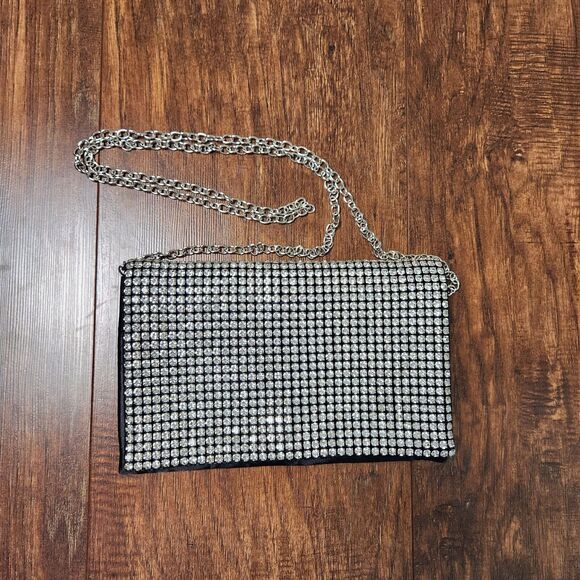 AMBER SCEATS Stella Crystal Bling Bag, Evening Purse With Strap - Picture 1 of 11